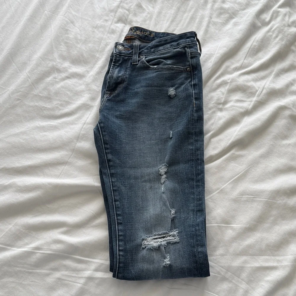 American Eagle Men's Skinny Jeans - Dark Blue - Picture 2 of 2